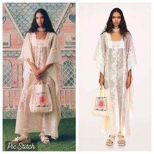 Anna Sui Flowering fields lace kaftan/dress- Size PS